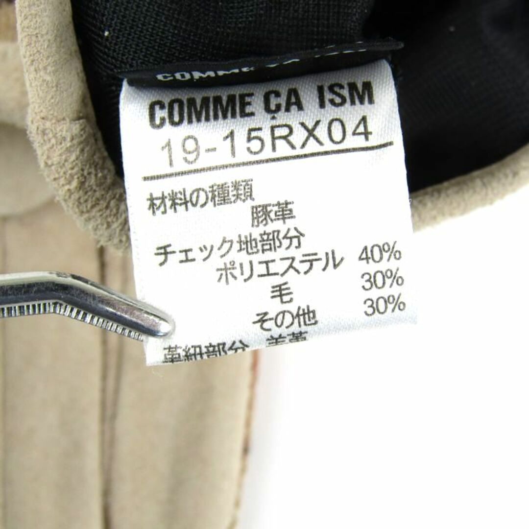 COMME CA ISM(コムサイズム)のコムサイズム 手袋 グローブ チェック柄 豚革 ブランド 小物 レディース ベージュ COMME CA ISM レディースのファッション小物(手袋)の商品写真