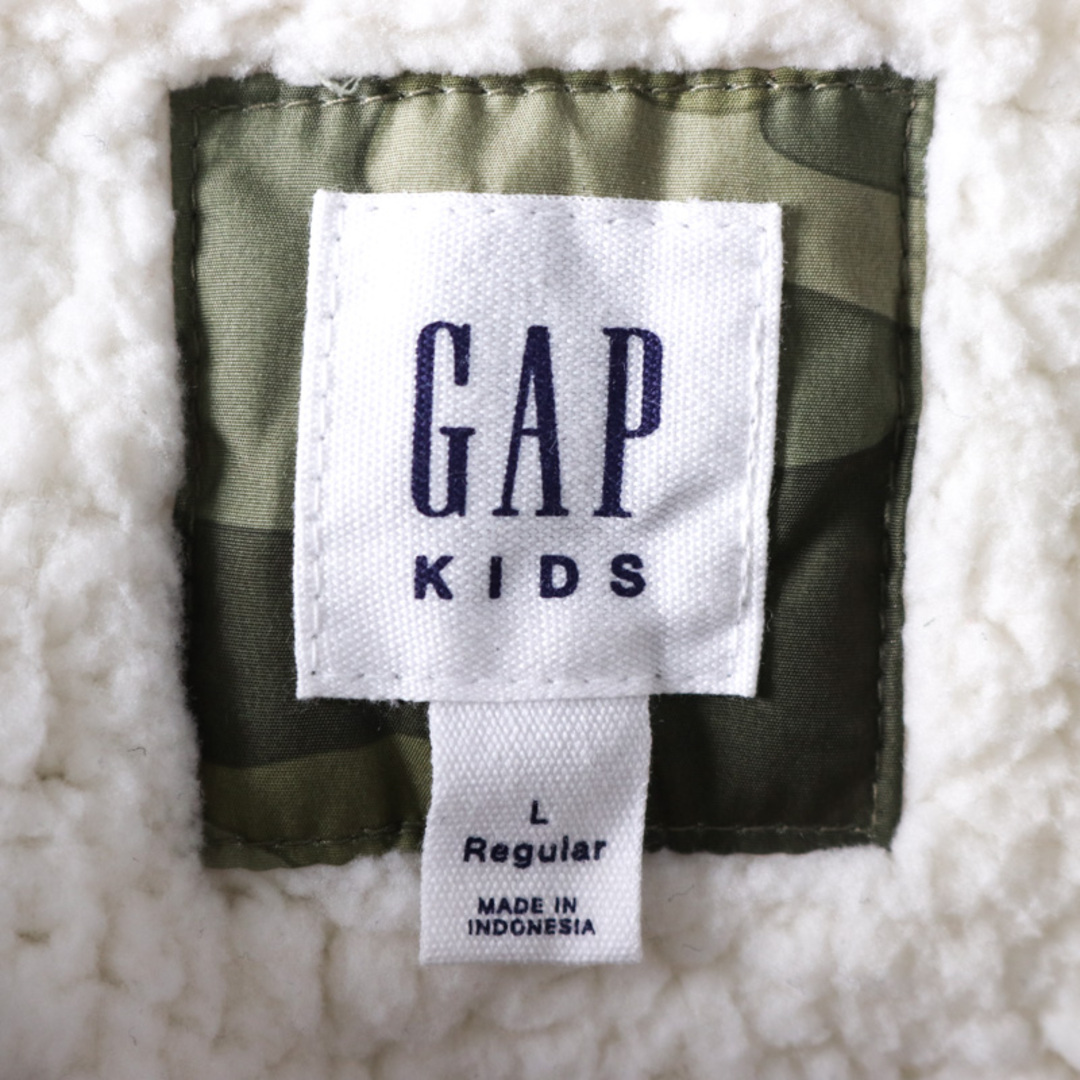 GAP(ギャップ)のギャップ ナイロンジャケット ジャンパー カモフラ柄 アウター キッズ 女の子用 Lサイズ カーキ GAP キッズ/ベビー/マタニティのキッズ服女の子用(90cm~)(ジャケット/上着)の商品写真