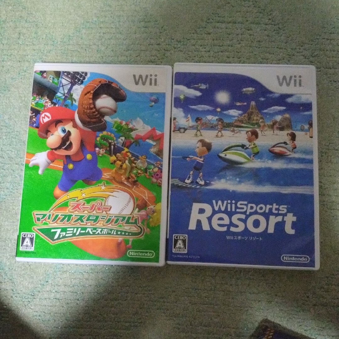 【お得】スーパーマリオスタジアムファミリーベースボール wiiスポーツリゾート エンタメ/ホビーのゲームソフト/ゲーム機本体(家庭用ゲームソフト)の商品写真