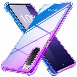 【人気です】Xperia 10 II ケース クリア 薄型 グラデーション色 ケ(その他)