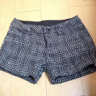 白黒 チェック ツイード ショートパンツ(ショートパンツ)