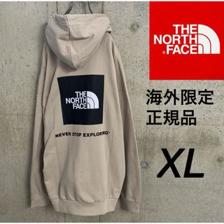 ザノースフェイス(THE NORTH FACE)のノースフェイス パーカー スウェット 刺繍 ボックスロゴ ベージュ モカ XL(パーカー)