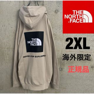 ザノースフェイス(THE NORTH FACE)のノースフェイス パーカー スウェット 刺繍 ボックスロゴ ベージュ モカ 2XL(パーカー)