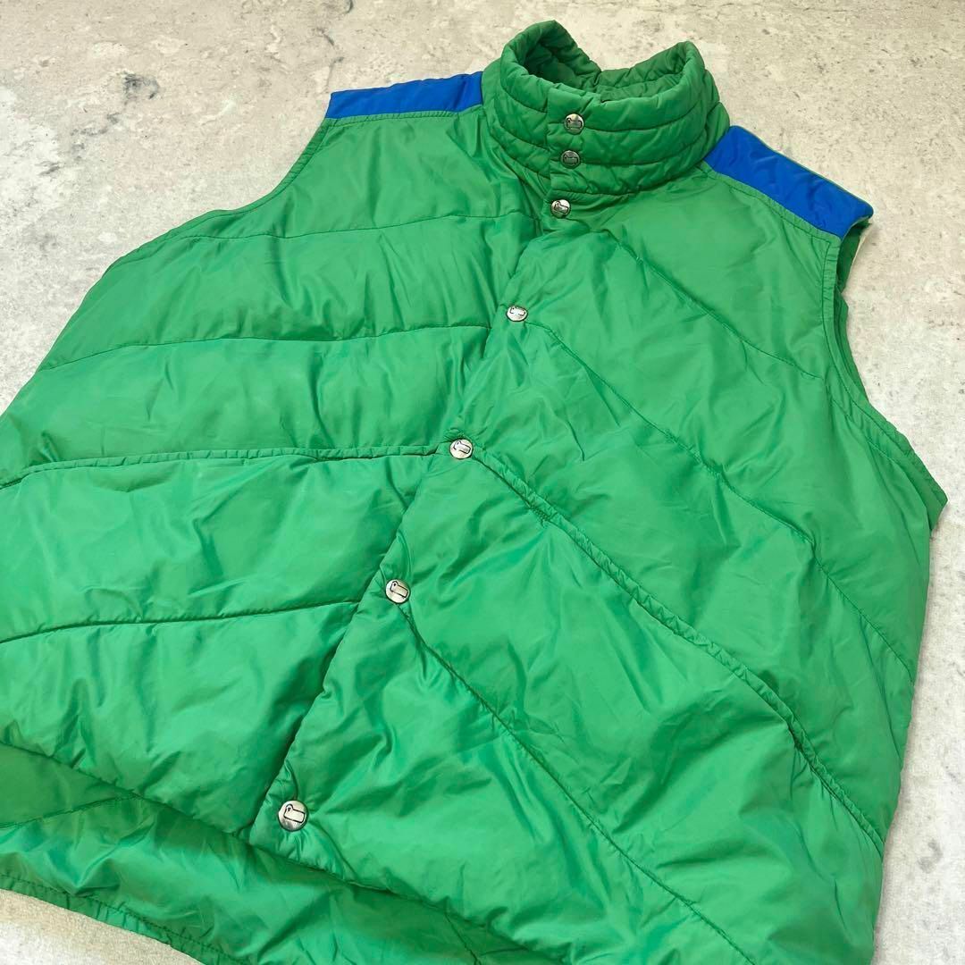 WOOLRICH(ウールリッチ)の【70s ウールリッチ】白タグ ダウンベスト 緑グリーン woolrich メンズのジャケット/アウター(ダウンジャケット)の商品写真