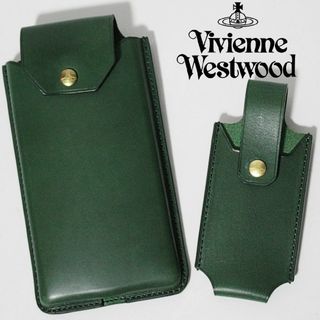 ヴィヴィアンウエストウッド(Vivienne Westwood)の新品 ヴィヴィアンウエストウッド レザースマホケース マルチケース セット 緑(その他)