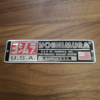 ヨシムラ(YOSHIMURA)のYOSHIMURA(ヨシムラ)USA  耐熱アルミ ステッカー 縦38㎜×横14(ステッカー)