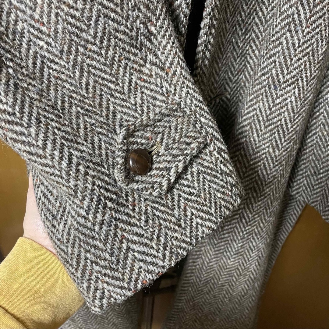 LORO PIANA(ロロピアーナ)の70年代　80年代　vintage ウールコート　ロングコート　ツイード　美品 メンズのジャケット/アウター(チェスターコート)の商品写真