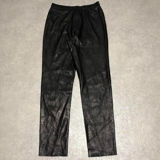 ヴィンテージ(VINTAGE)の90s ビンテージ オールド カナダ製 モチモチ リアル レザー パンツ 古着(その他)