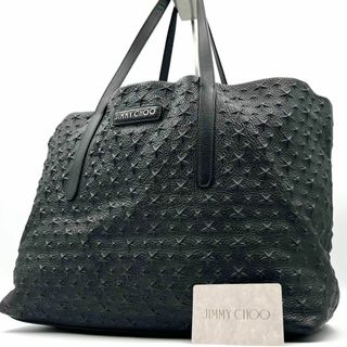 ジミーチュウ(JIMMY CHOO)の《美品》定価20万 ジミーチュウ  ピムリコ スターエンボス シボ革トートバッグ(トートバッグ)