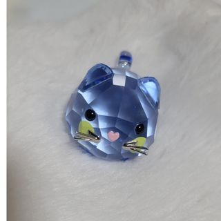 スワロフスキー(SWAROVSKI)のChubby Catsブルーキャット(置物)