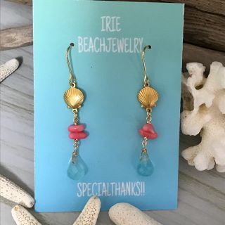 シェルチャームのbeachピアス(ピアス)