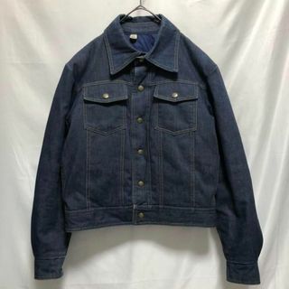 エディーバウアー(Eddie Bauer)の70s 80s ビンテージ エディーバウアー デニム ダウン ジャケット 黒タグ(Gジャン/デニムジャケット)