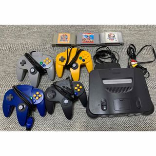 ニンテンドウ64(NINTENDO 64)のニンテンドー64 動作確認済　ソフト付き(家庭用ゲーム機本体)