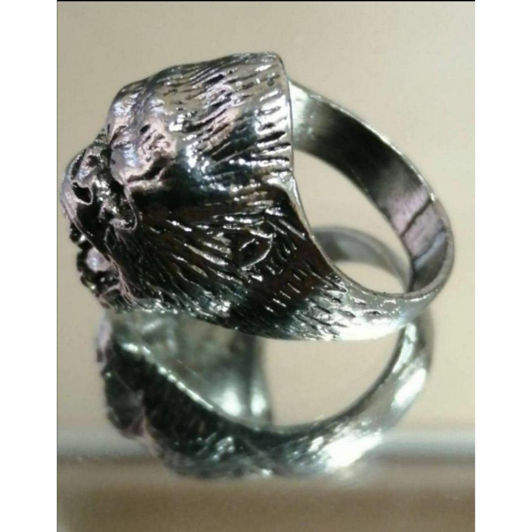 【SALE】リング メンズ シルバー アクセサリー ゴリラ 動物 指輪 16号 メンズのアクセサリー(リング(指輪))の商品写真