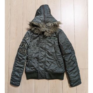 ヒステリックグラマー(HYSTERIC GLAMOUR)の美品 HYSTERIC GLAMOUR N-2B フライトジャケット カーキ(ミリタリージャケット)