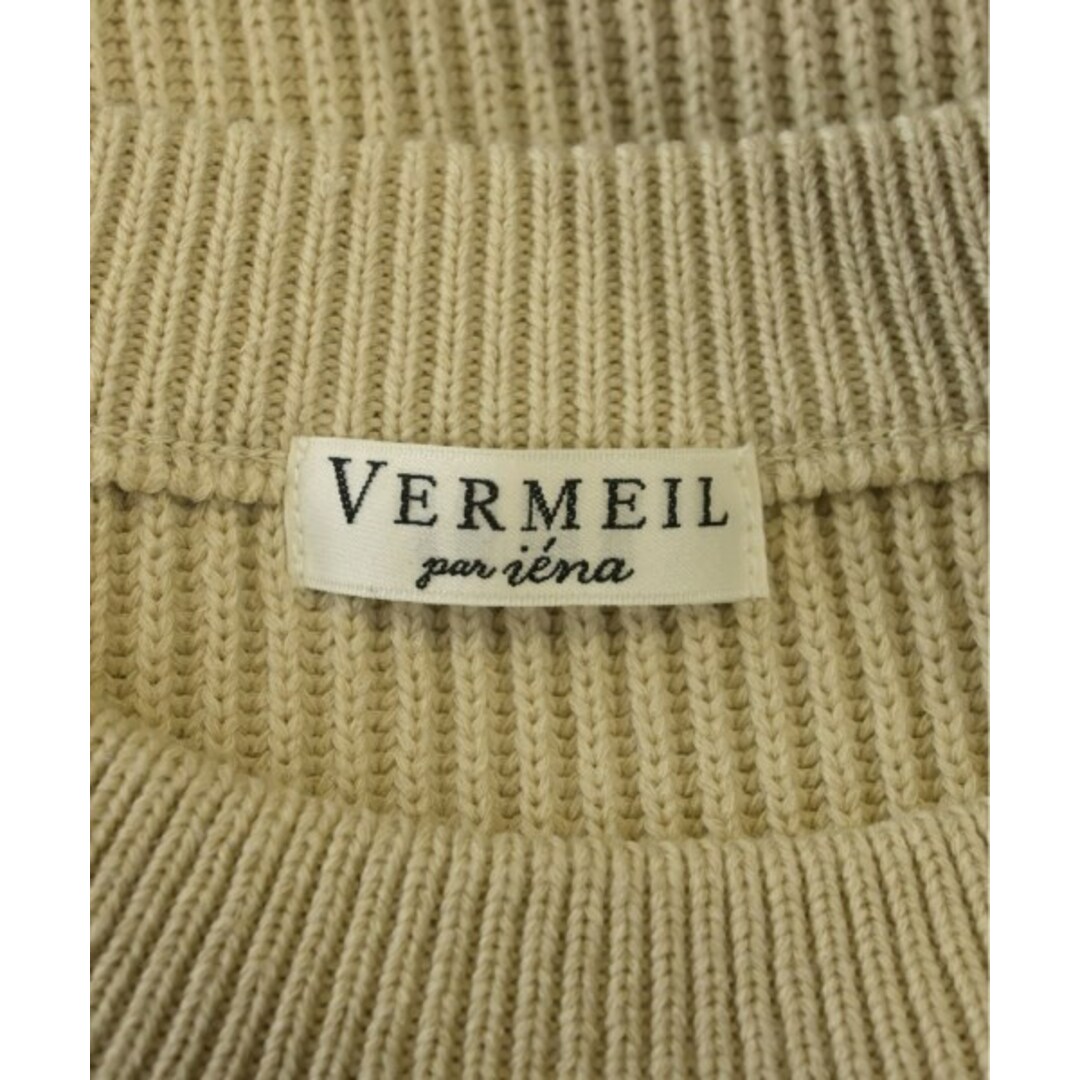 VERMEIL par iena(ヴェルメイユパーイエナ)のVERMEIL par iena ニット・セーター -(M位) ベージュ 【古着】【中古】 レディースのトップス(ニット/セーター)の商品写真