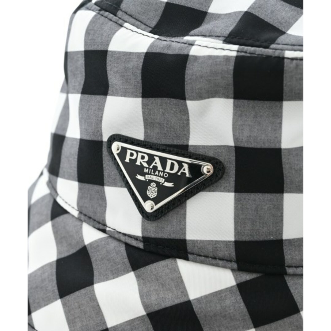 PRADA(プラダ)のPRADA プラダ ハット S 黒x白(ギンガムチェック) 【古着】【中古】 メンズの帽子(ハット)の商品写真