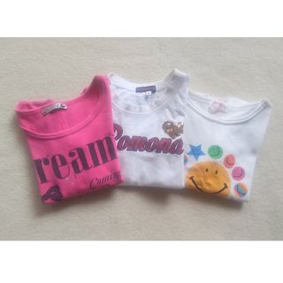 パーソンズキッズ(PERSON'S KIDS)のまとめ売り 3枚セット Tシャツ 女児 120cm 女の子 可愛い おしゃれ(Tシャツ/カットソー)