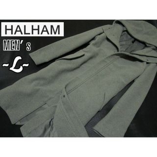 メンズL◇HALHAM◇フーディーコート gray(モッズコート)