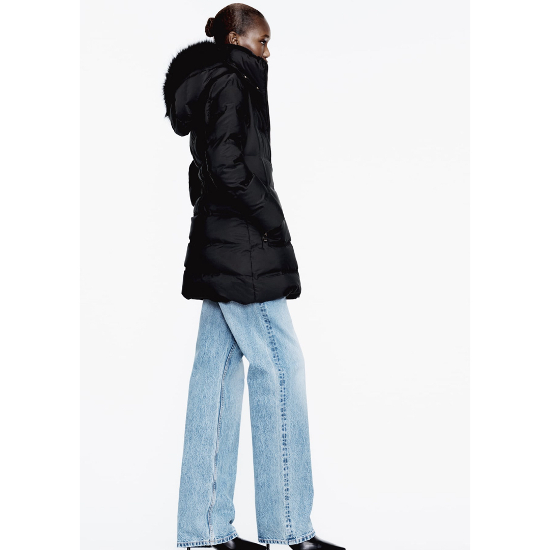ZARA - セミロングダウンジャケット フードの通販 by ®️|ザラ ZARA - セミロングダウンジャケット フードの通販 by ®️|ザラ