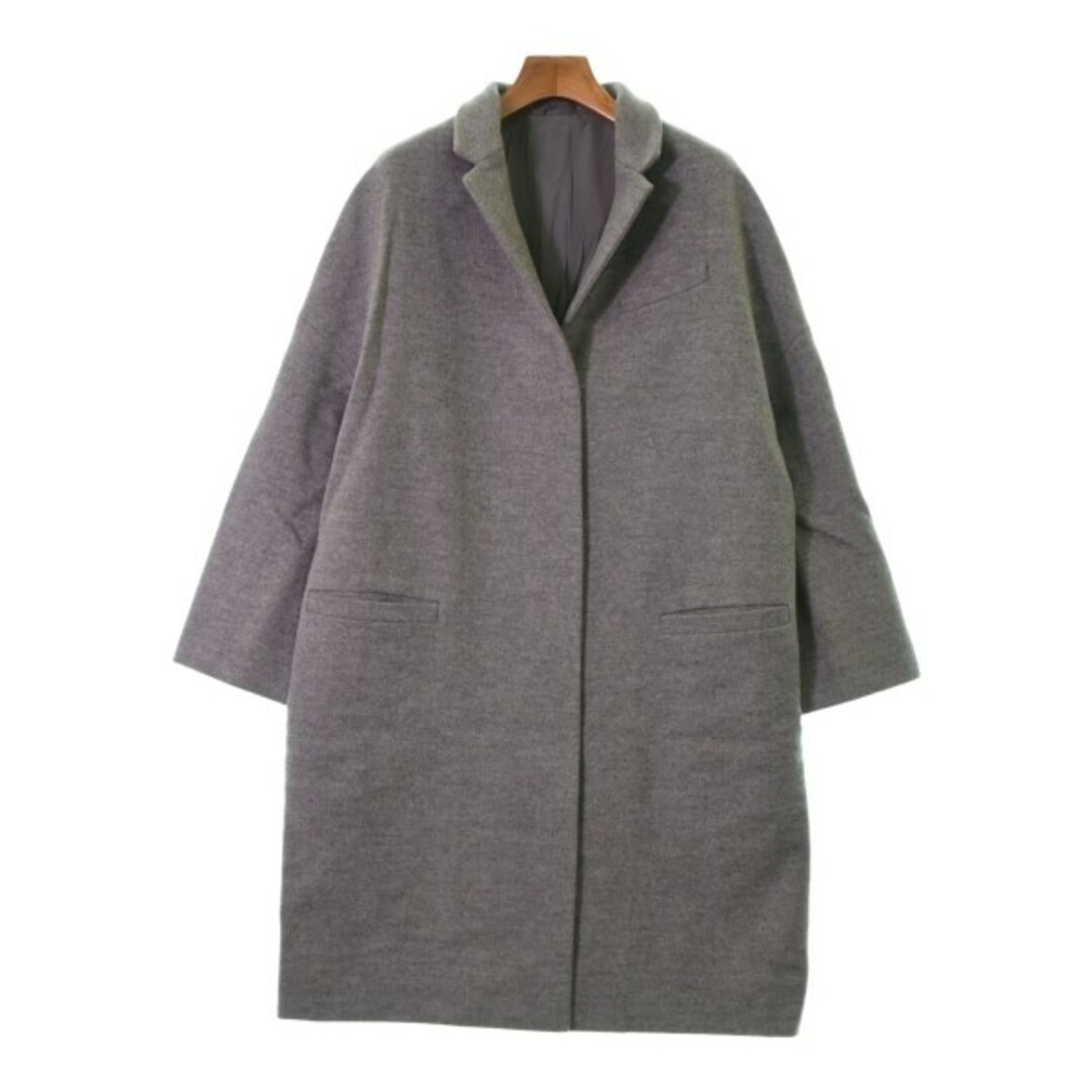 BRUNELLO CUCINELLI(ブルネロクチネリ)のBRUNELLO CUCINELLI チェスターコート 38(S位) グレー 【古着】【中古】 レディースのジャケット/アウター(チェスターコート)の商品写真