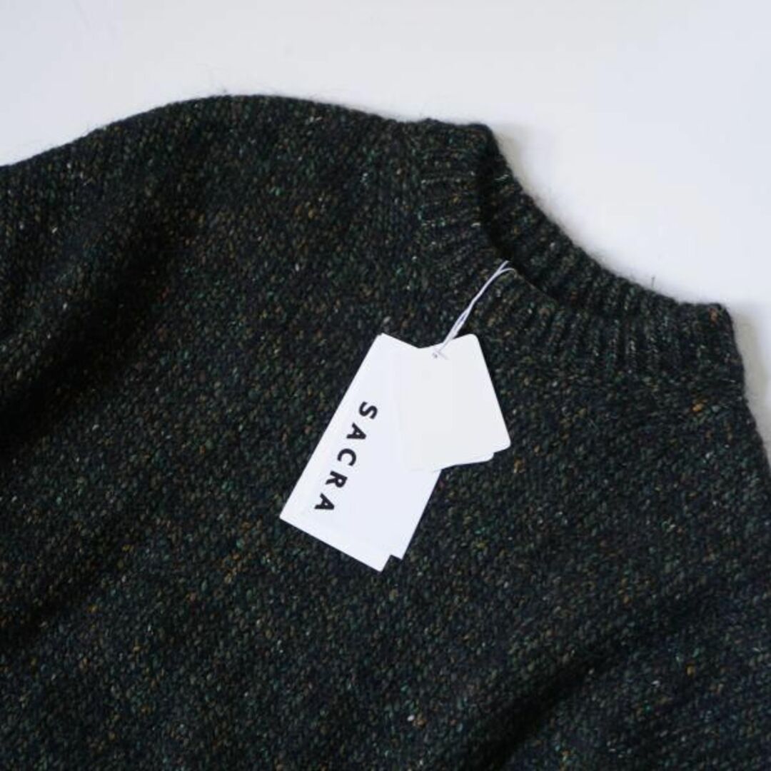 SACRA(サクラ)のサクラ SACRA ニット オリーブ クルーネック 長袖 セーター ニット レディースのトップス(ニット/セーター)の商品写真