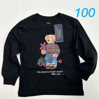 ポロラルフローレン(POLO RALPH LAUREN)の新作◇ラルフローレン ポロベア長袖Tシャツ ブラック 3T/100(Tシャツ/カットソー)