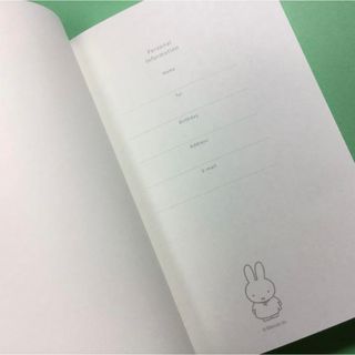 ミッフィー(miffy)のミッフィー 日付フリー 手帳 ほぼ日手帳 スケジュール帳 オリジナル マンスリー(カレンダー/スケジュール)