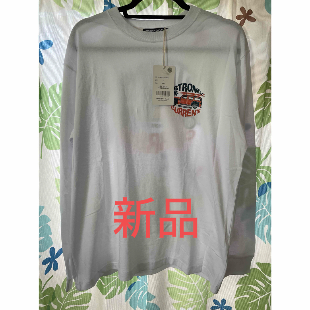 KAHIKO(カヒコ)のハワイ　STRONG CURRENT ストロングカレント　白M　メンズ　長袖T メンズのトップス(Tシャツ/カットソー(七分/長袖))の商品写真