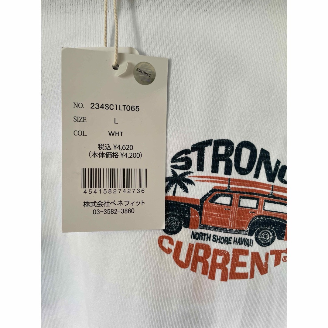 KAHIKO(カヒコ)のハワイ　STRONG CURRENT ストロングカレント　白L メンズ　長袖T メンズのトップス(Tシャツ/カットソー(七分/長袖))の商品写真