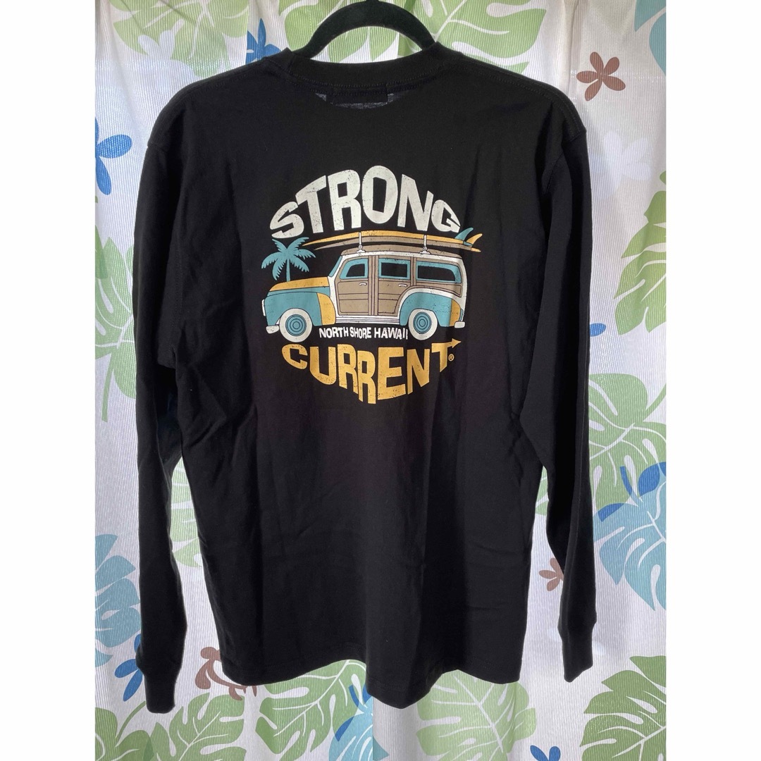 ハワイ　STRONG CURRENT ストロングカレント　黒M　メンズ　長袖T メンズのトップス(Tシャツ/カットソー(七分/長袖))の商品写真