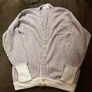 アナトミカ(ANATOMICA)のvintage IZOD ストライプカーディガン希少ホワイトベース(カーディガン)