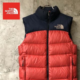 ノースフェイス(THE NORTH FACE) レッド ダウンベスト(メンズ)の通販