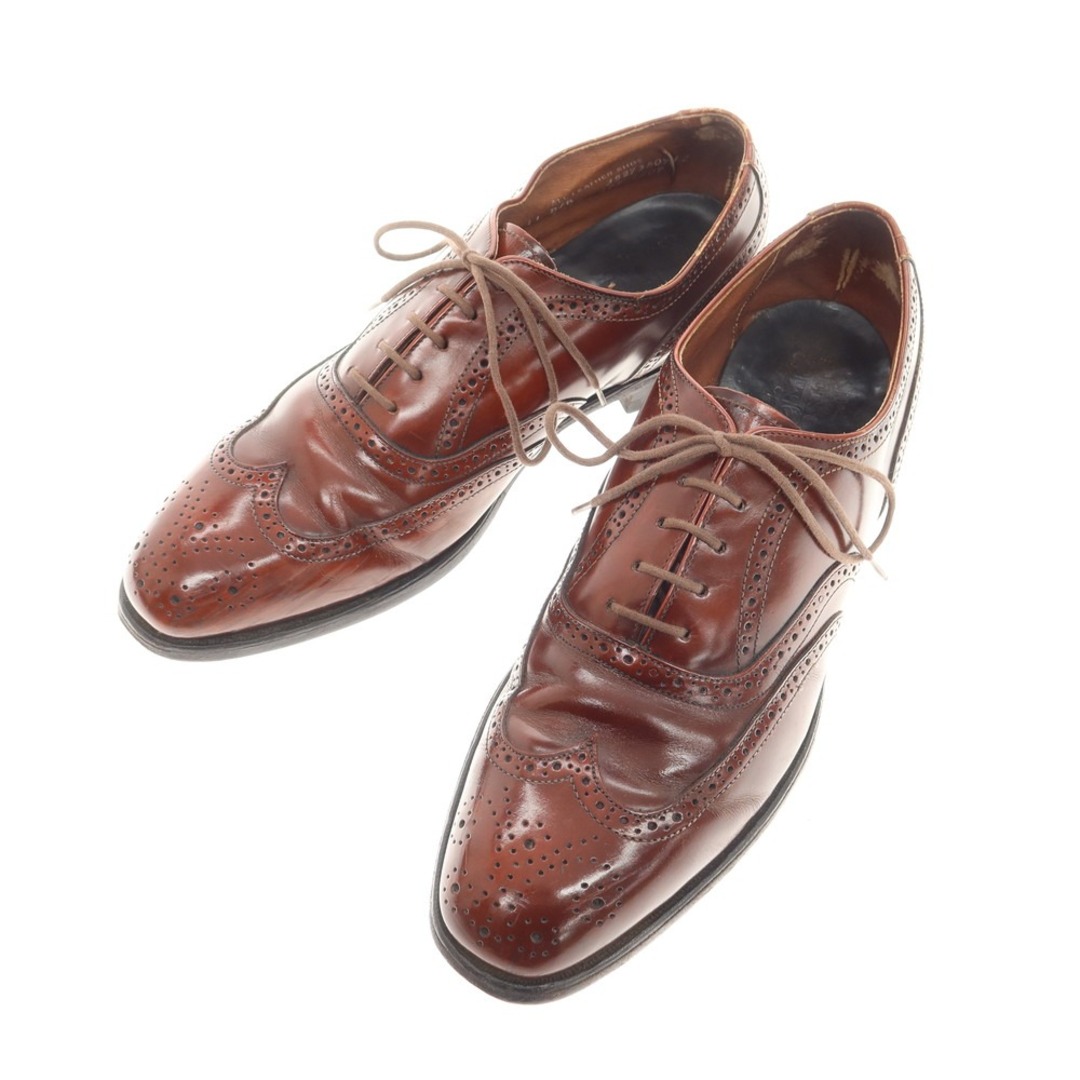 ステットソン（シューズ） THE STETSON SHOE COMPANY レザー ウイングチップ ドレスシューズ ブラウン【サイズ11D】【メンズ】付属品なし