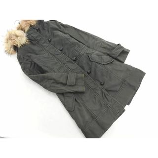 MACPHEE マカフィー トゥモローランド ラクーンファー付き ライナー付き モッズ コート size38/カーキ  ◆■ レディース