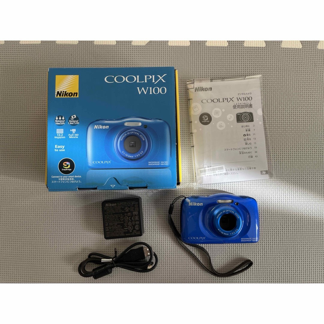 Nikon(ニコン)のNikon COOLPIX W W100 BLUE スマホ/家電/カメラのカメラ(コンパクトデジタルカメラ)の商品写真