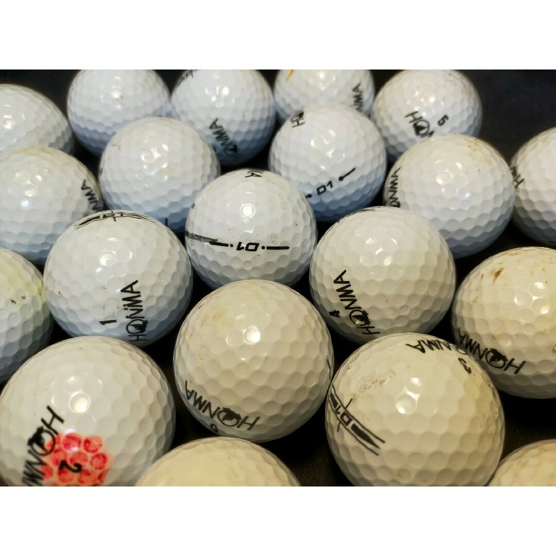 【特価】ホンマD1 25球 (ホワイト) ロストボール ゴルフボール