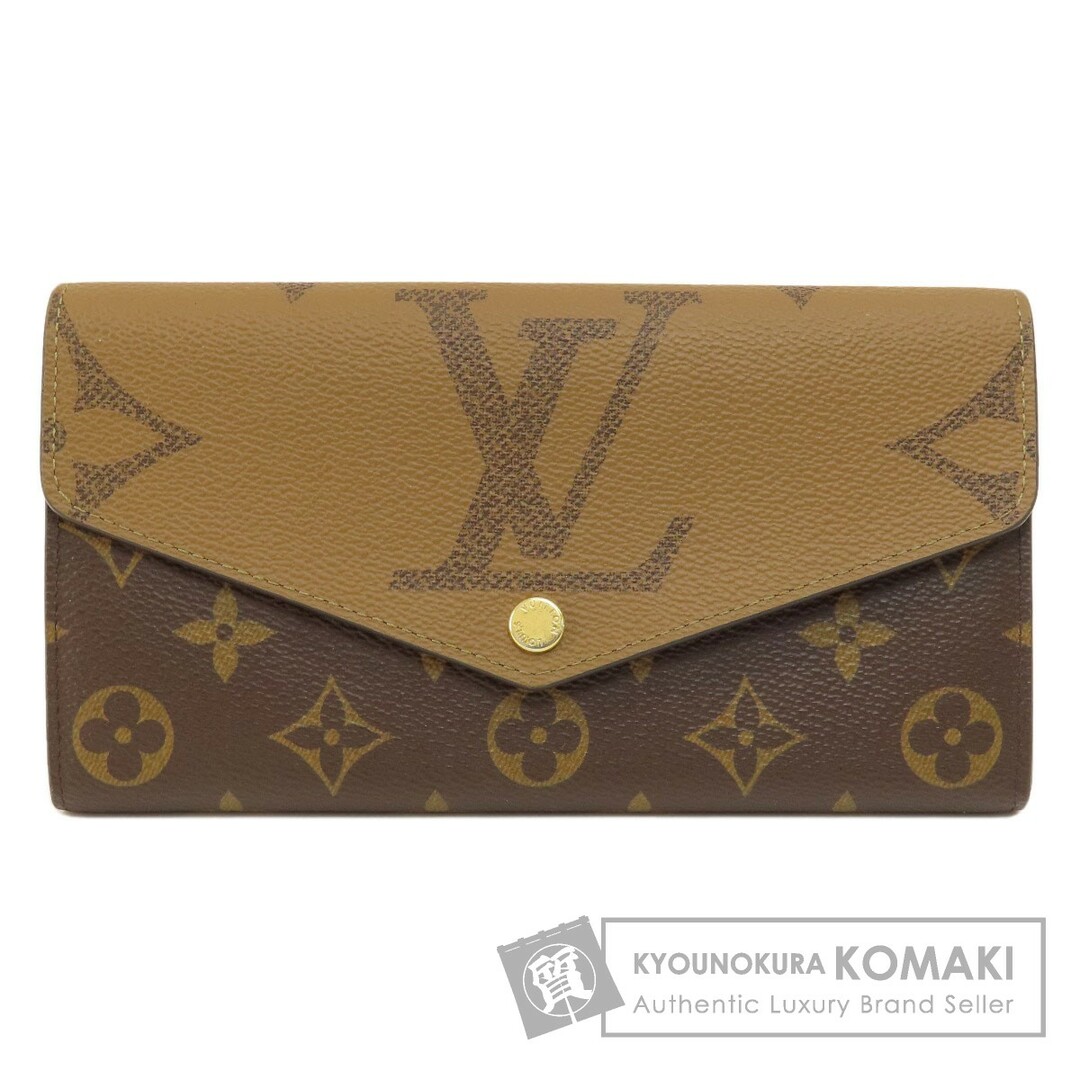 モノグラムリバースブラウン系LOUIS VUITTON M80726 ポルトフォイユ・サラ モノグラムリバース 長財布（小銭入れあり） モノグラムジャイアント レディース