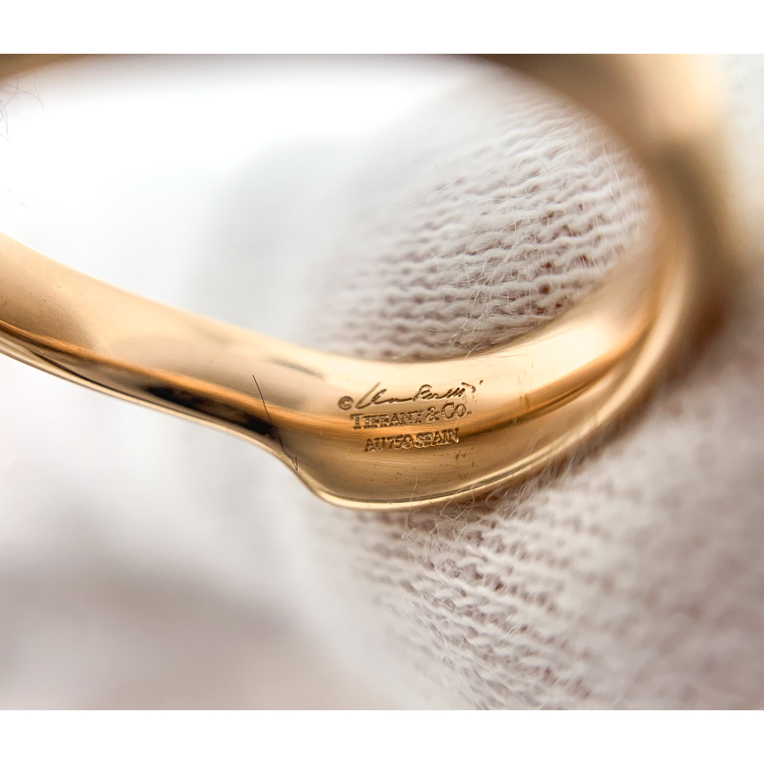 Tiffany & Co.(ティファニー)のTIFFANY Tiffany ティファニー エルサ・ペレッティ AU750 K18 18K ローズゴールド オープンハートバンド リング 指輪 約5号 ジュエリー アクセサリー レディースのアクセサリー(リング(指輪))の商品写真