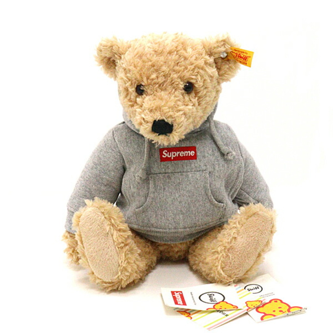 Supreme Steiff Bear　シュプリーム シュタイフ テディベア ぬいぐるみ ボックスロゴ パーカー ベアー 熊 ティディベア 683497 グレー　ベージュ　未使用品ぬいぐるみ/人形