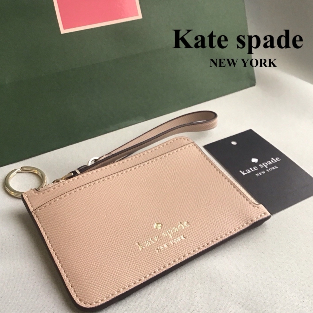 kate spade new york(ケイトスペードニューヨーク)の新品Kate spade リストレットストラップ付本革パスケース コインケース メンズのファッション小物(コインケース/小銭入れ)の商品写真