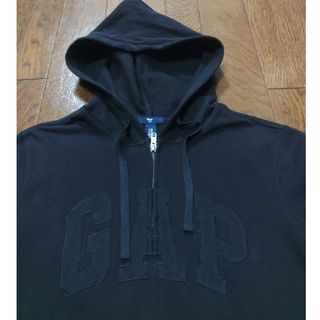 ギャップ(GAP)のGAP パーカー　黒　オールブラック　XS(パーカー)