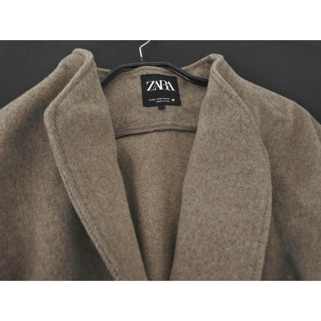 ZARA(ザラ)のZARA ザラ ウール混 ロング コート sizeM/モカ ◆■ レディース レディースのジャケット/アウター(ロングコート)の商品写真