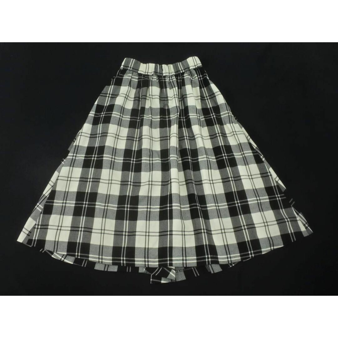 ViS(ヴィス)のVIS ビス チェック ロング スカート sizeS/白ｘ黒 ◇■ レディース レディースのスカート(ロングスカート)の商品写真