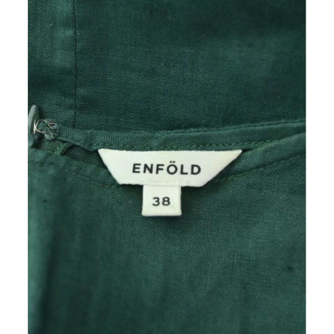 ENFOLD(エンフォルド)のENFOLD エンフォルド ワンピース 38(M位) 緑 【古着】【中古】 レディースのワンピース(ひざ丈ワンピース)の商品写真