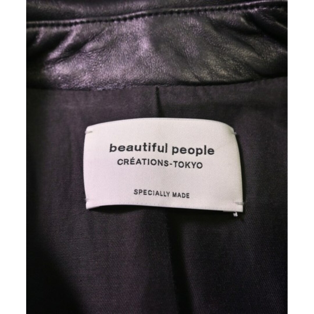 beautiful people(ビューティフルピープル)のbeautiful people ライダース 150(M位) 黒 【古着】【中古】 レディースのジャケット/アウター(ライダースジャケット)の商品写真