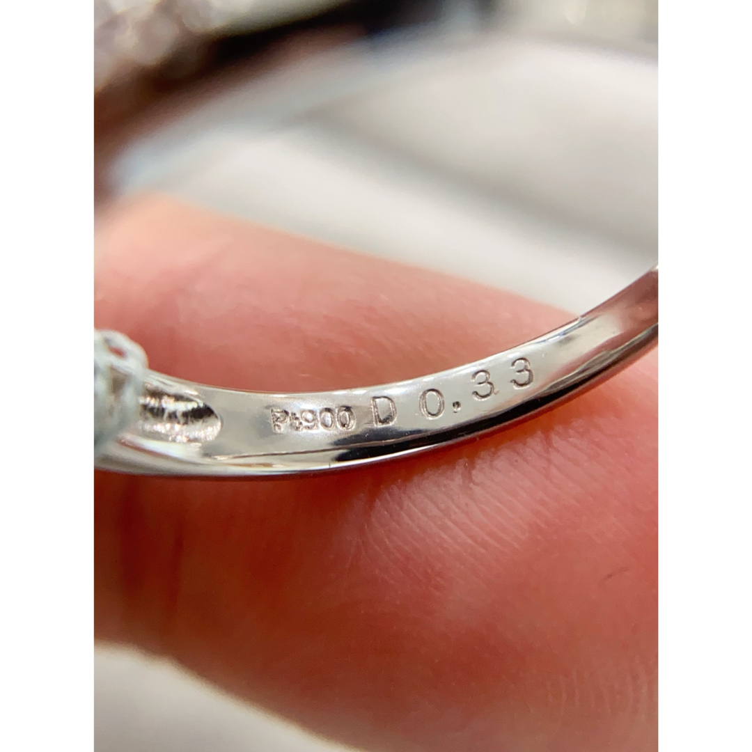超美品pt900ピンクダイヤモンドリング レディースのアクセサリー(リング(指輪))の商品写真