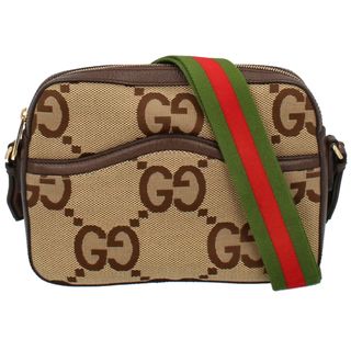 グッチ(Gucci)のグッチ ジャンボGG メッセンジャーバッグ  675891 ジャンボGGキャンバス レディースメッセンジャーバッグ
 キャメル/エボニー【中古】(メッセンジャーバッグ)