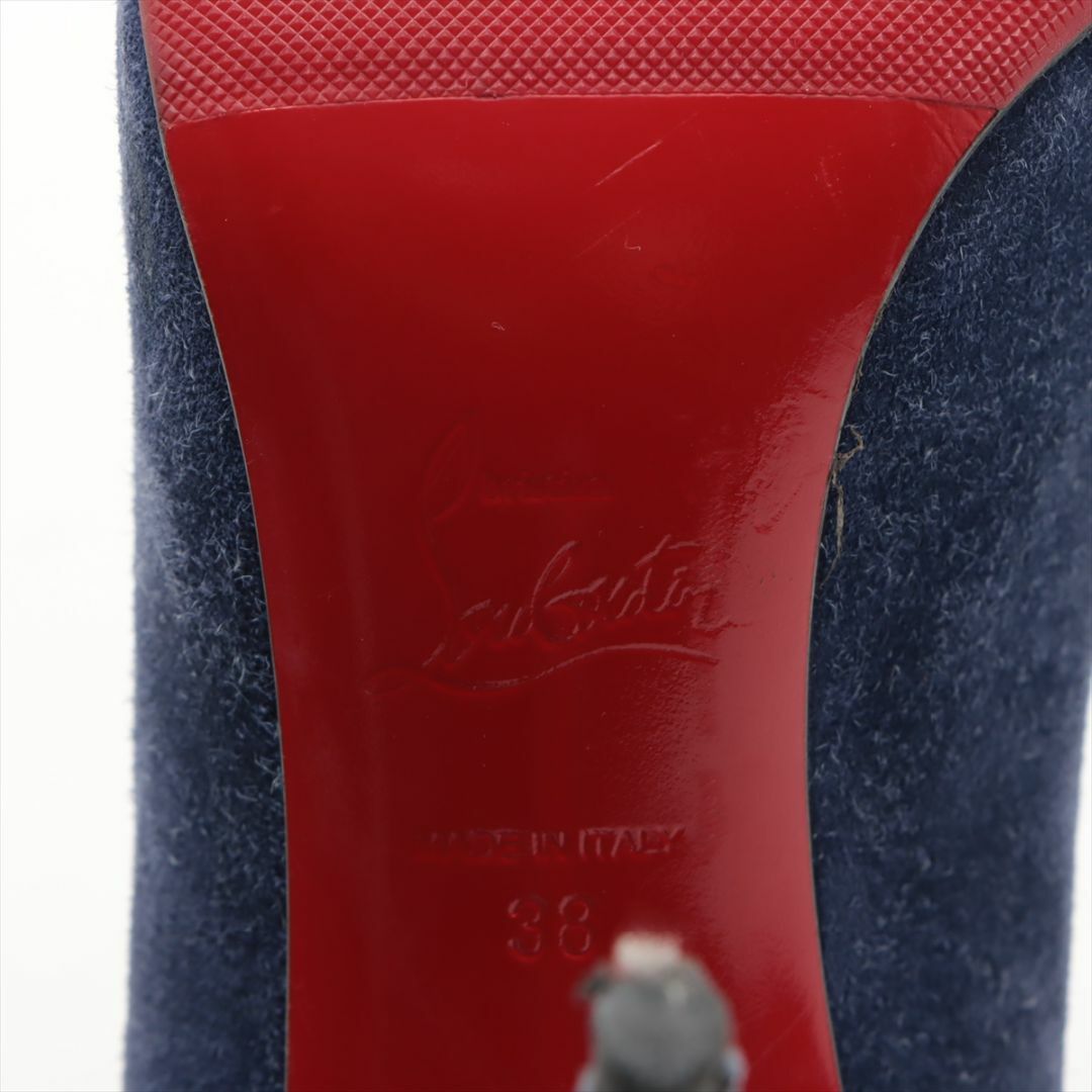 Christian Louboutin(クリスチャンルブタン)のクリスチャンルブタン スエード パンプス ネイビー スタッズ ラ レディースの靴/シューズ(ハイヒール/パンプス)の商品写真