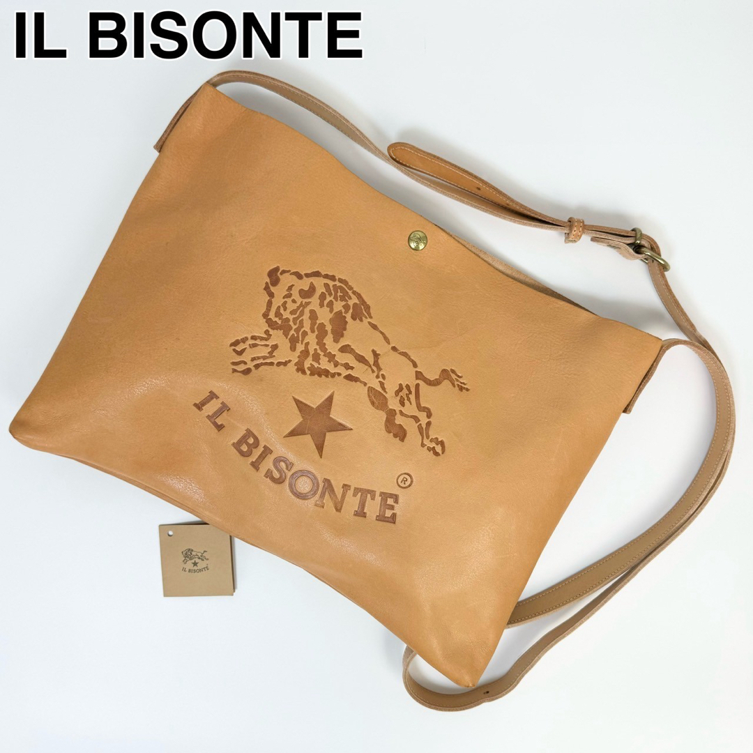 23L15 IL BISONTE イルビゾンテ ショルダーバッグ ビッグロゴレザー